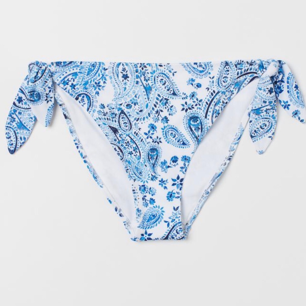 Blue paisley swim bottoms